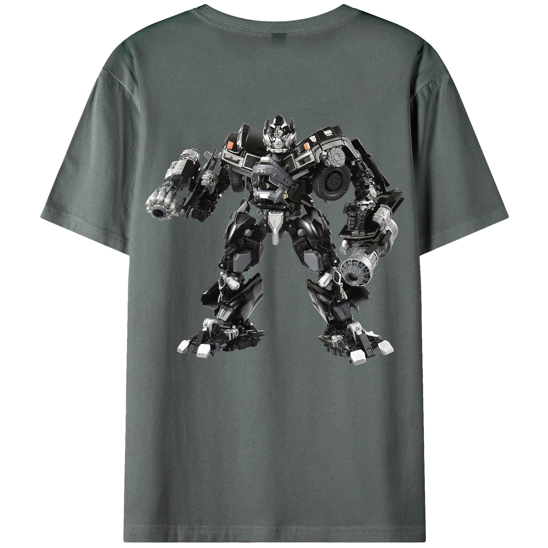（画像用） Transformers トランスフォーマー 綿100％ メンズ半袖Tシャツ（バックプリント） 通気性